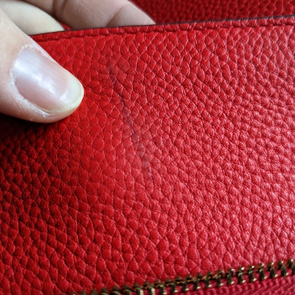 Tory Burch red McGraw crossbody purse handbag EUC - Picture 8 of 11